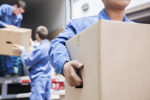 Household items and furniture prepared for long-term storage in Islington