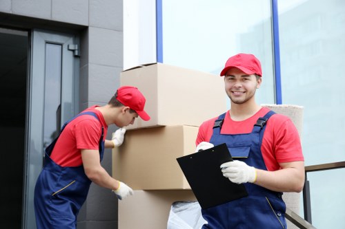 Man and van service working in a residential street in Islington