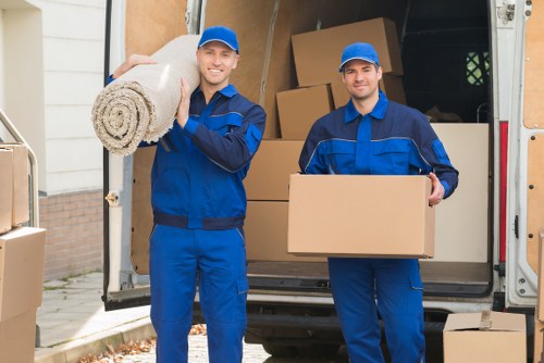 Removal van and moving team supporting a property move in Islington