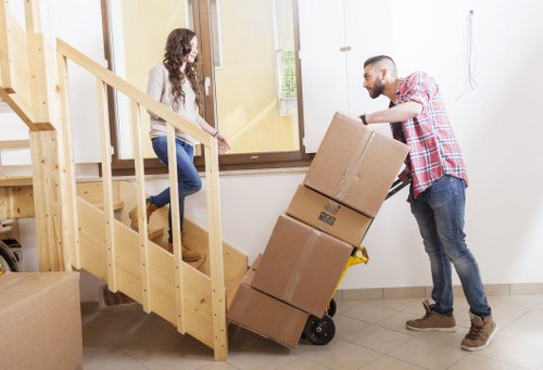 Careful furniture loading for a man and van job in Islington