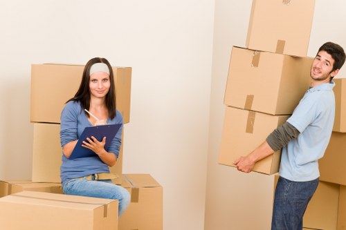 Staff member reviewing safety procedures in a self storage environment